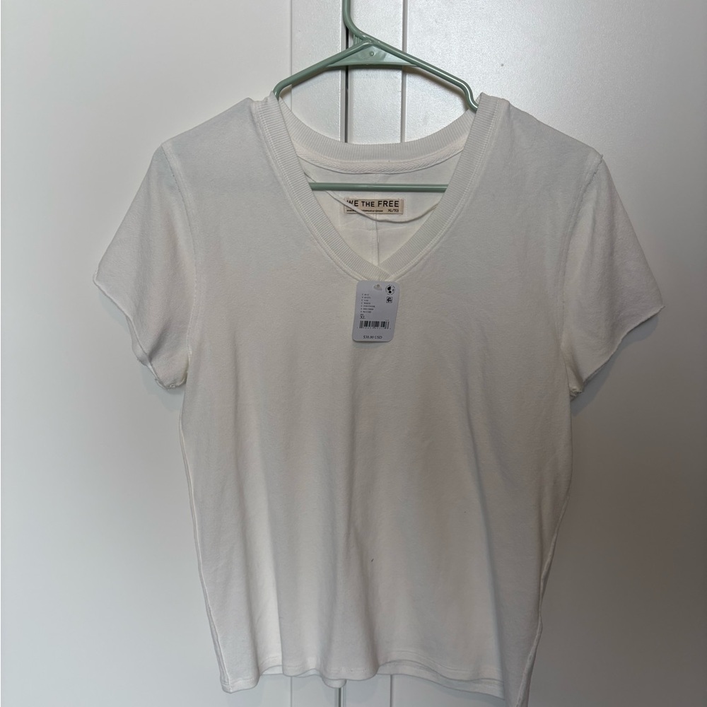 FREE PEOPLE White Short Sleeve Shirt BRAND NEW WITH TAGS!